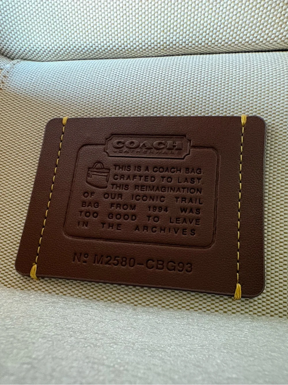 Coach Trail Bag in Vanilla - Picture 10 of 13